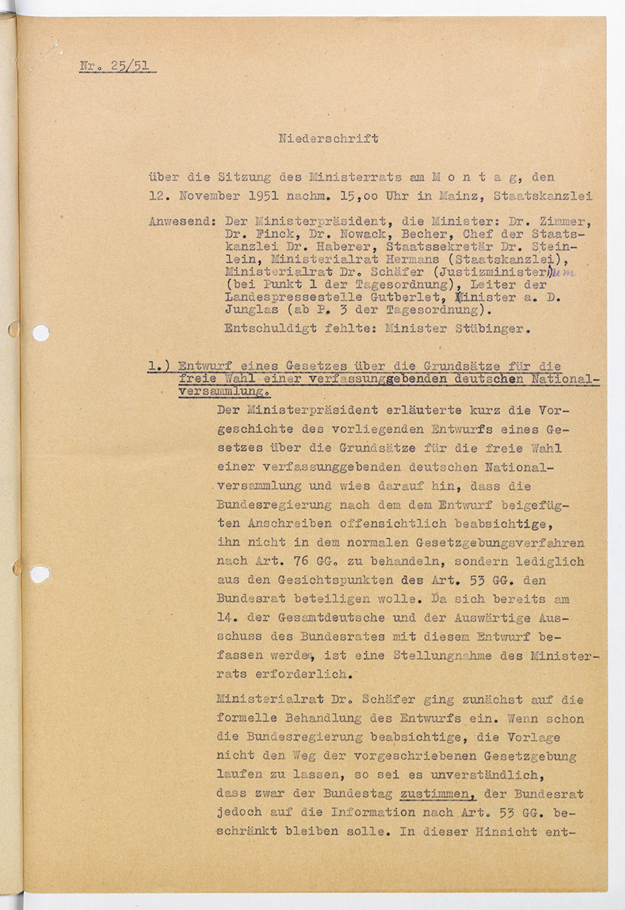 25. Sitzung v. 12. November 1951, LHAKo Best. 860 Nr. 9624